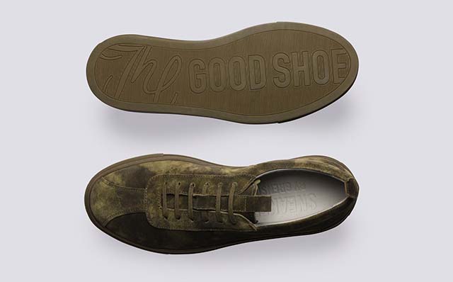 Grenson Sneaker 1 Womens Sneakers in Green Suede GRS212726